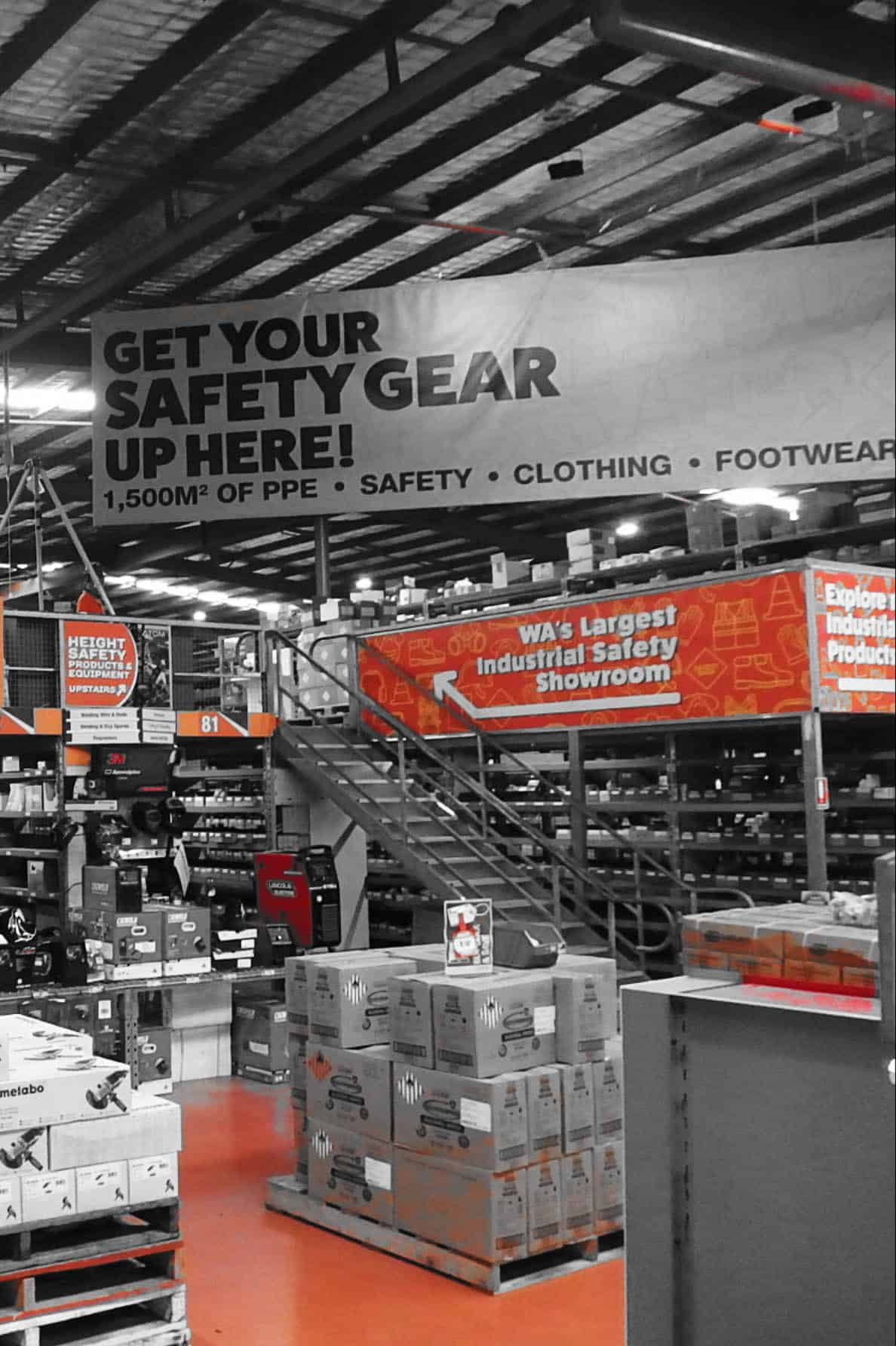 Safety equipment warehouse